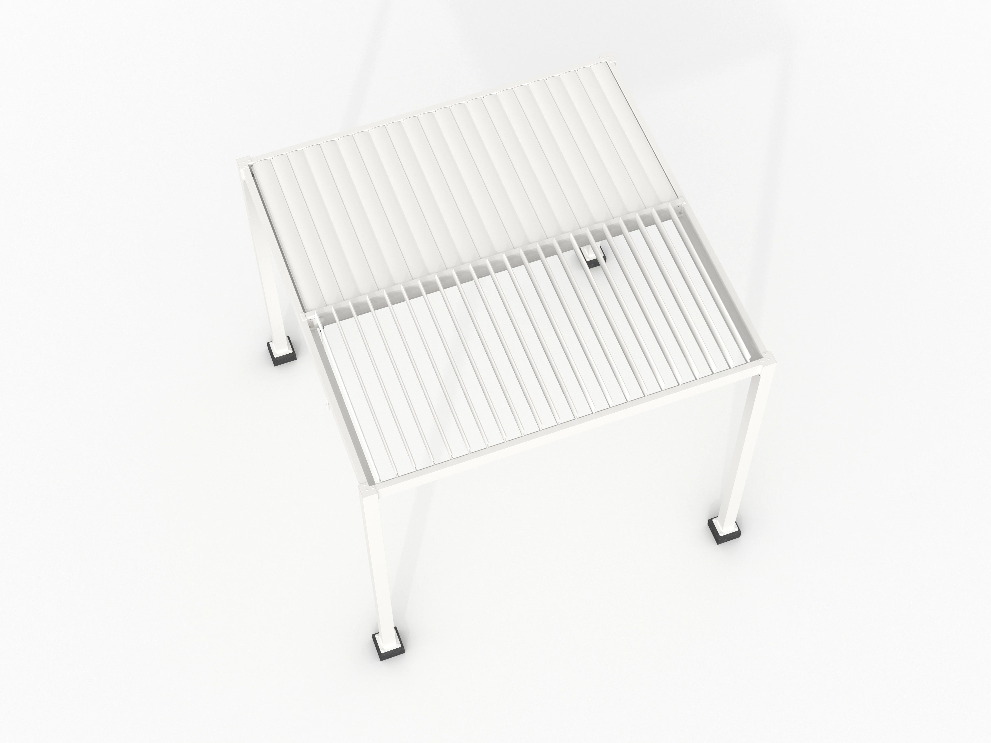 Aluminium Pergola met Lamellen Wit 300 x 300 cm - Afbeelding 2